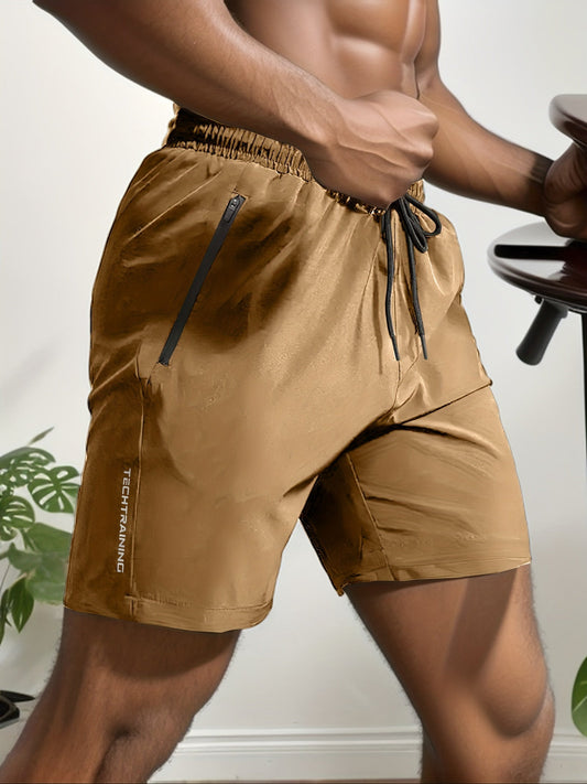 Summer Gym Shorts QuickDry Comfy Stylish With Zippered Pockets